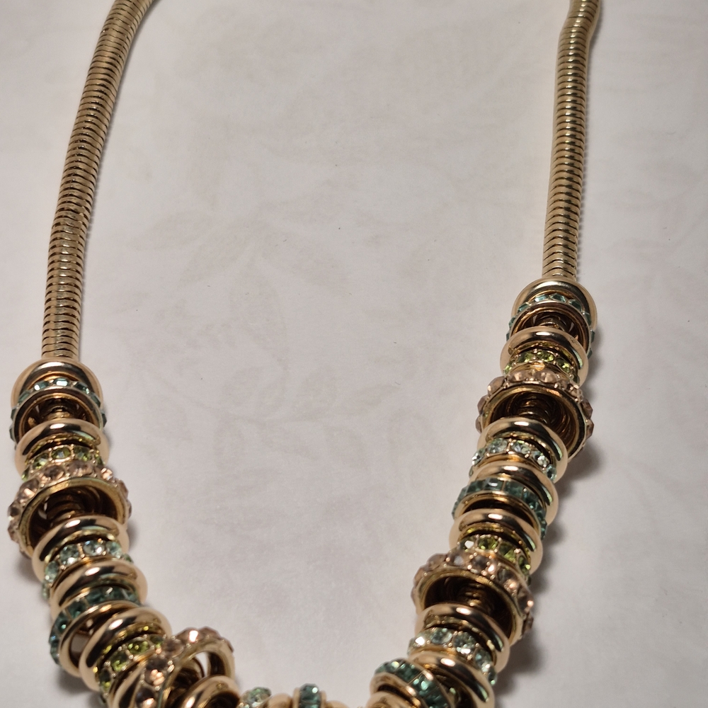 INC International Concepts Gold and Teal Necklace - Picture 7 of 11